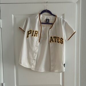 Majestic White and Gold Baseball Jersey
